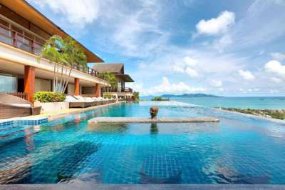 5 bedroom pool sea view villa in Bophut Hills - Koh Samui