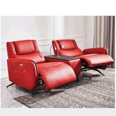 Leather Art Function Sofa Carrying Multifunctional Coffee Table 