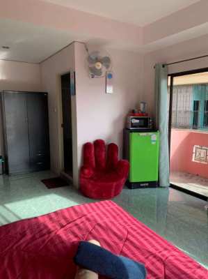 Pet Friendly, Furnished AC Room, 2 Balcony, Short/Long 6000฿/Month 