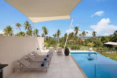 Luxury sea view pool 4 bedroom villa in Bangrak Koh Samui 