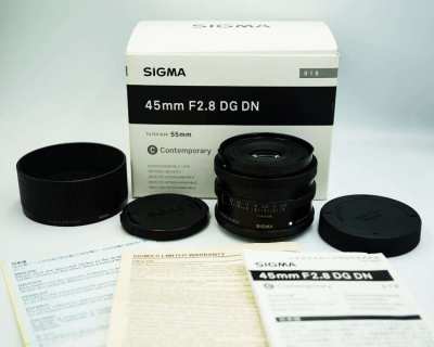 Sigma 45mm f/2.8 DG DN Black Lens in Box 