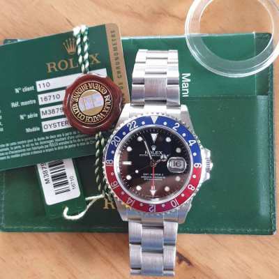 Role GMT Reference 16710 BLRO from 2007 Stickdial Caliber 3186