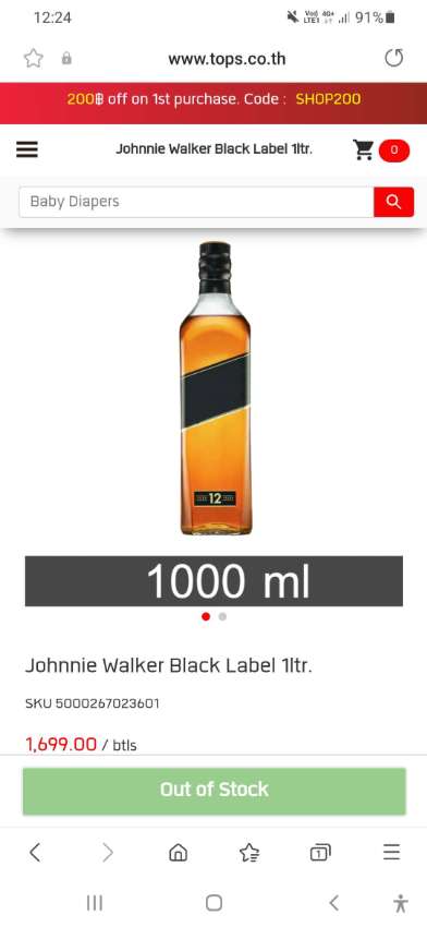 Johnnie Walker Black Label 12Years 100% Original
