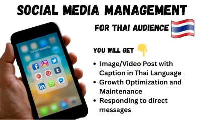 I will work on social media management for thai audiences