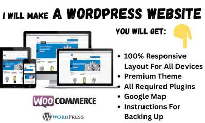 I will create a responsive wordpress website