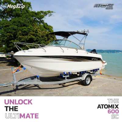 NEW power boat Atomix 600 SC + SUZUKI DF140