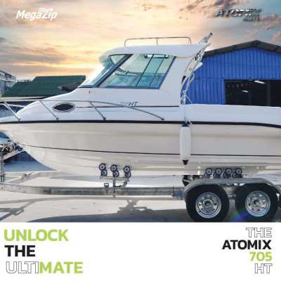 NEW power boat Atomix 705 HT + DF200AP Single
