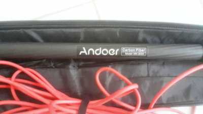 Andoer Lightweight Telescoping Microphone Boom Pole with XLR Cable