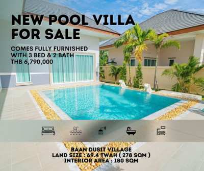 Absolutely New Pool Villa 3 Bedrooms For Sale | fully furnished 