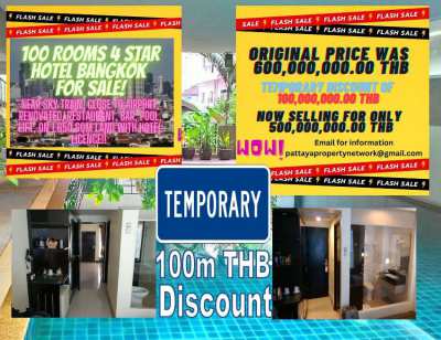 100m THB Discounted Hotel Bangkok