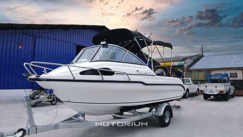 TRADE-IN your boat NEW to power boat Atomix 485 Suzuki DF100 Garmin 