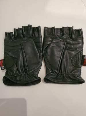 Leather Motorcycle Gloves Fingerless.