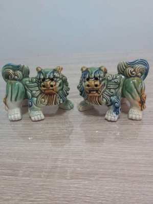 Pair of vintagechinese foo dogs shi shi dogs