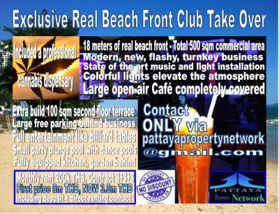 Pattaya Jomtien Exclusive Beach Front Club Take Over