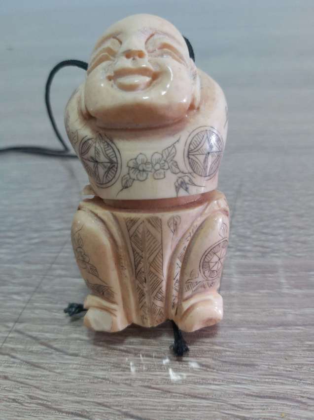Japanese/chinese inro in the form of a happy budha
