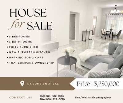 Beautiful corner house for sale 3,250,000 THB only ! 