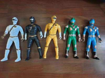 Set of Power Ranger toys