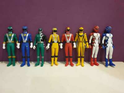Set of Power Ranger toys