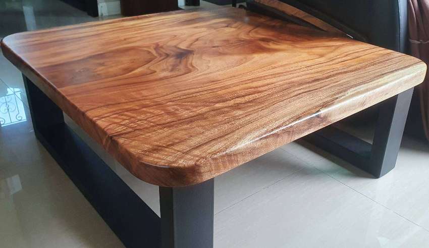 Solid acacia square coffee table 