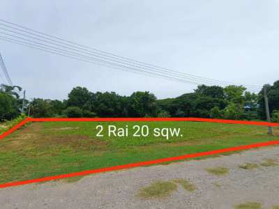 A 3380 sqm land plot for sale - close to the beach price 8,200,000 THB