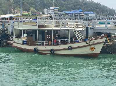Commercial boat for sea trips and fishing