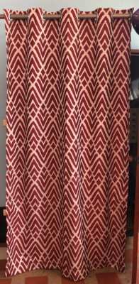Curtain with eyelets red / white opaque 2,20m x 1,33 m ,.Free Shipping