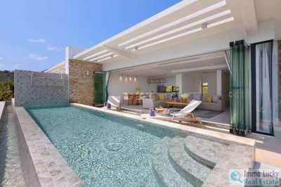 For sale 3 bedroom sea view pool villa in Chaweng Noi, Koh Samui