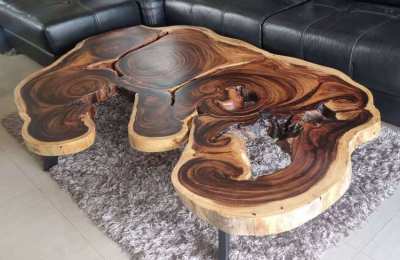 Huge New Solid acacia log coffee table unique and beautiful amazing ce