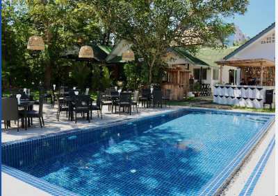 Restaurant&Bar with swimming pool in Rawai