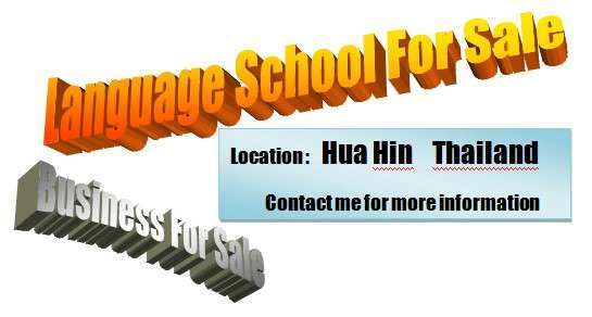 Language school for sale in Hua Hin Thailand.