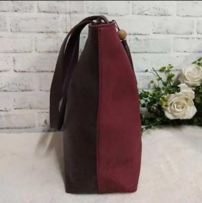 Leather suede bag
