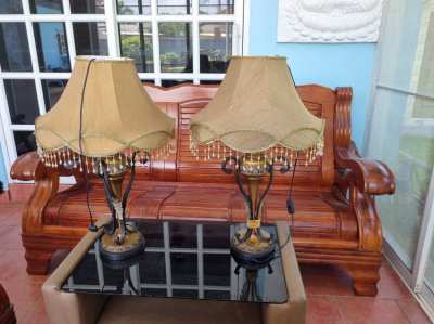 2x Table lamps, night table lamps, A Nice Pair of Table Lamps vintage 