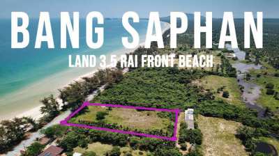 Land for sale (5600 m²) front beach Bang Saphan