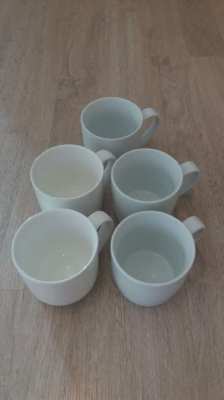 NEW WHITE CERAMIC COFFEE MUGS - แก้วกาแฟสีขาวใหม่