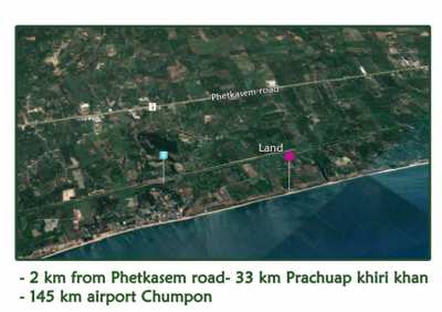 Land 7 rai in the Thap Sakae beach (11200 m²)