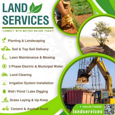 Land Services: Clearing / Soil / Grass / Pond / Road / Irrigation 