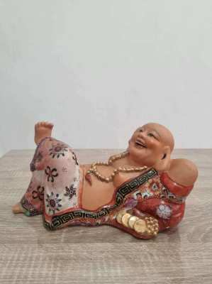 Gorgeous chinese porcelain reclining happy Budha/maitreya 12