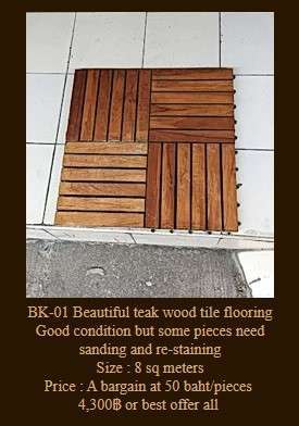 Beautiful teak wood tile flooring