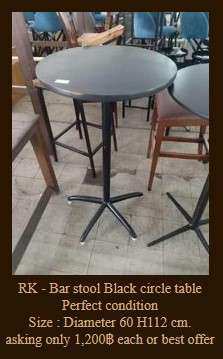 Bar stool Black circle table