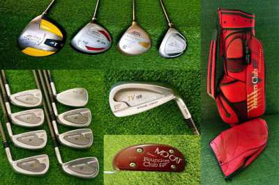 Founders Club full set of golf clubs in bag, 