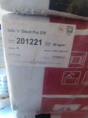 Rockwool Safe 'n' Silent 370  80kg/m3, 75 mm