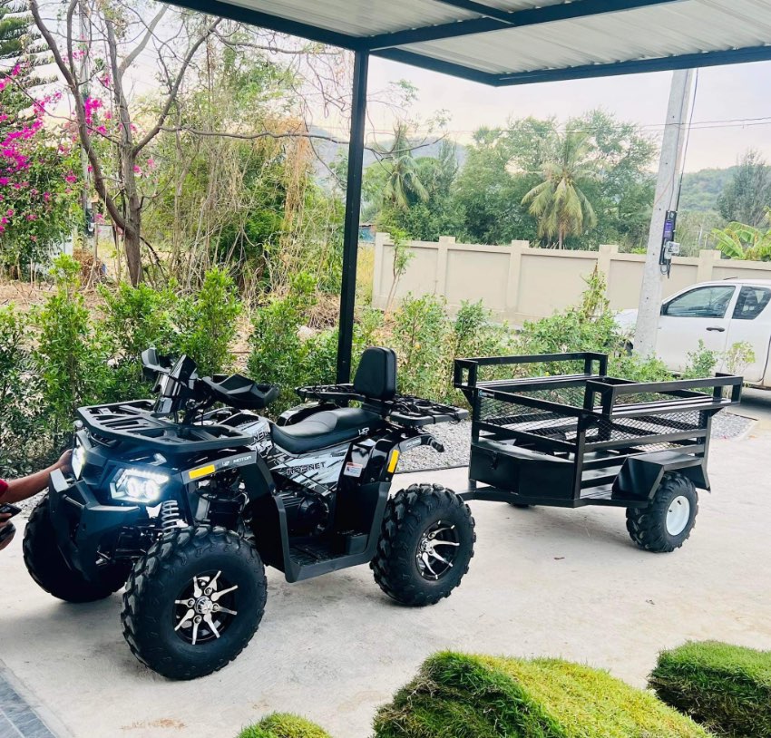 1 year old ATV 225cc in mint condition + trailer now 72.000B.