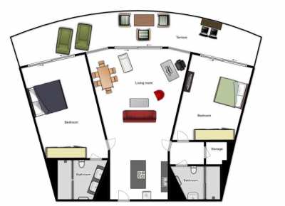 Spacious & Luxuorious 230 sqm - 2 bedroom Condominium