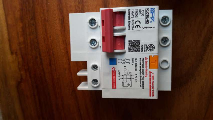 Residual Current Circuit Breaker (2 Pole RCBO) with 4 separate MCBs