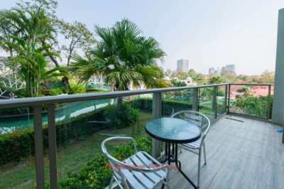 Corner unit 1 Bedroom, big balcony with pool view and garden view.