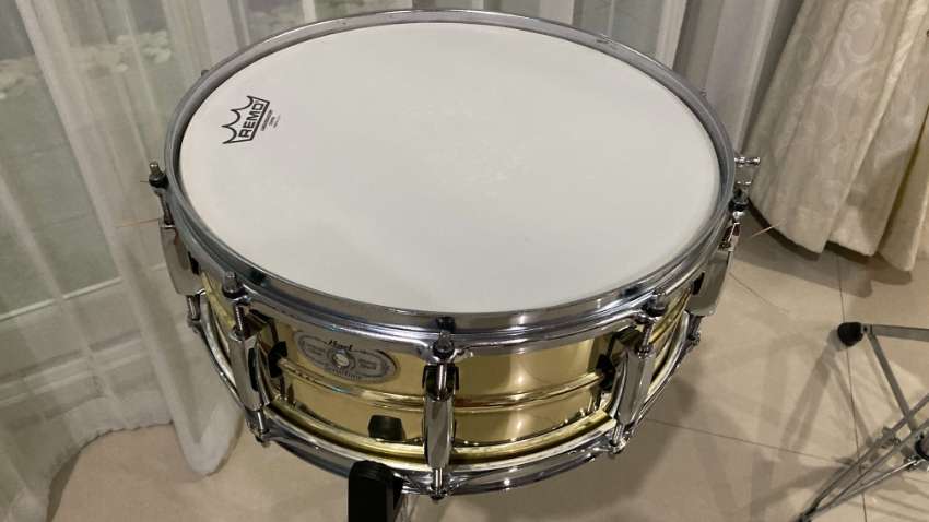 Snare Drum, Pearl Sensitone Brass