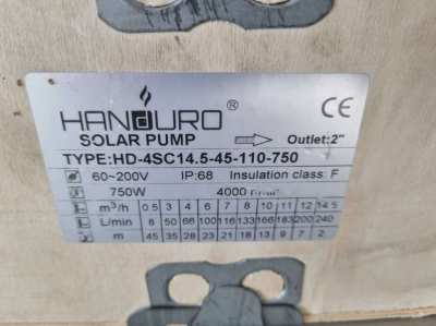 Handuro 750W Solar Pump/DC AC Inverter Kit *New*