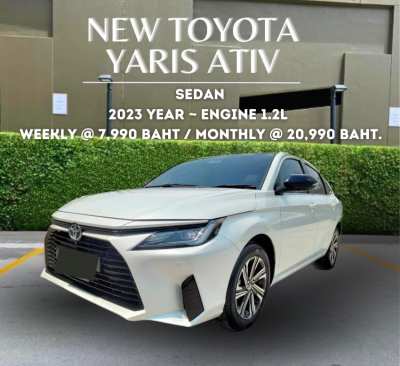 New Cars Years 2023-2024 For Rent @ 699 THB / day! 