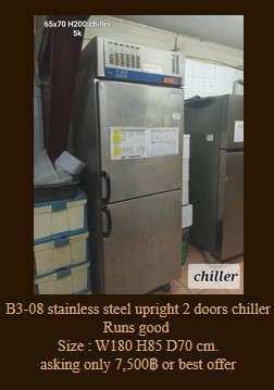 B3-08 stainless steel upright 2 doors chiller