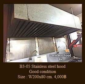 B3-05 Stainless steel hood